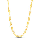 14K Yellow Gold 8mm High Polish Modern Lite Edge  22 Chain Necklace with Box (Both Side Push) Clasp.